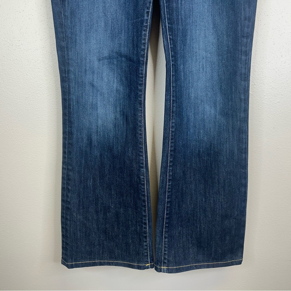PAIGE Womens 31 Dark Blue High Rise Bootcut Jeans Western Y2K Boho Classic Denim - Picture 3 of 10